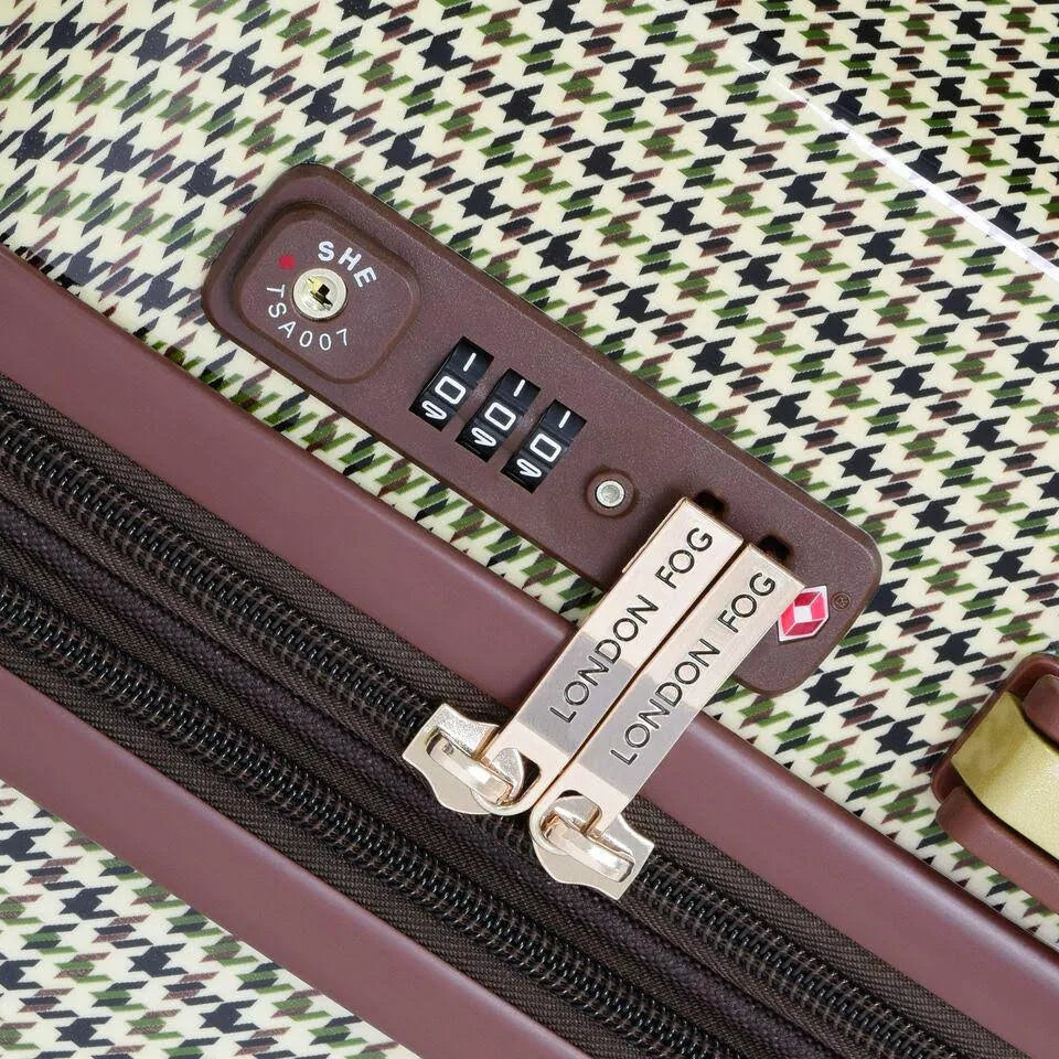 Olive Plaid Expandable Hardside Spinner Carry-On L78310