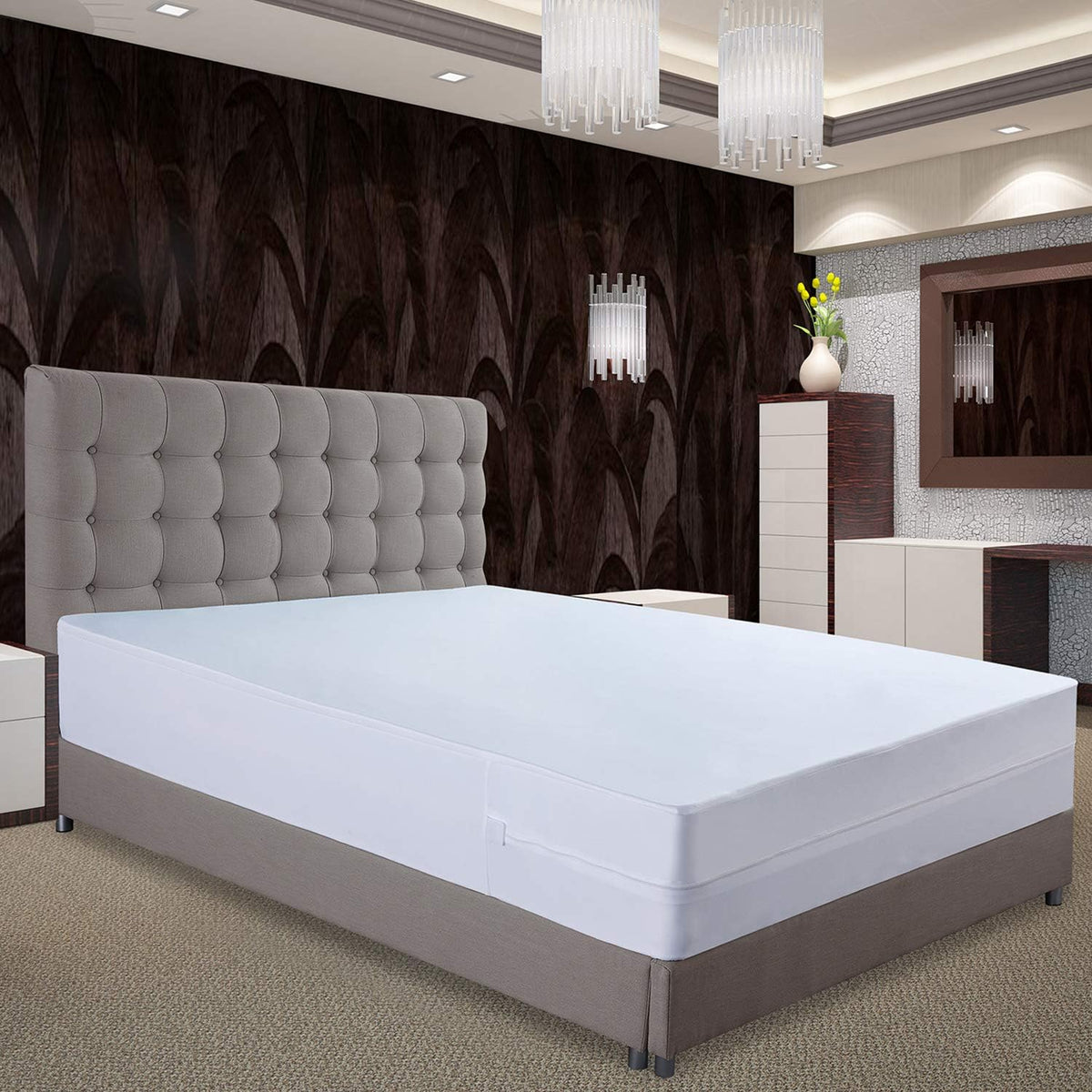 Twin XL 100% Waterproof Zippered Mattress Encasement S6063