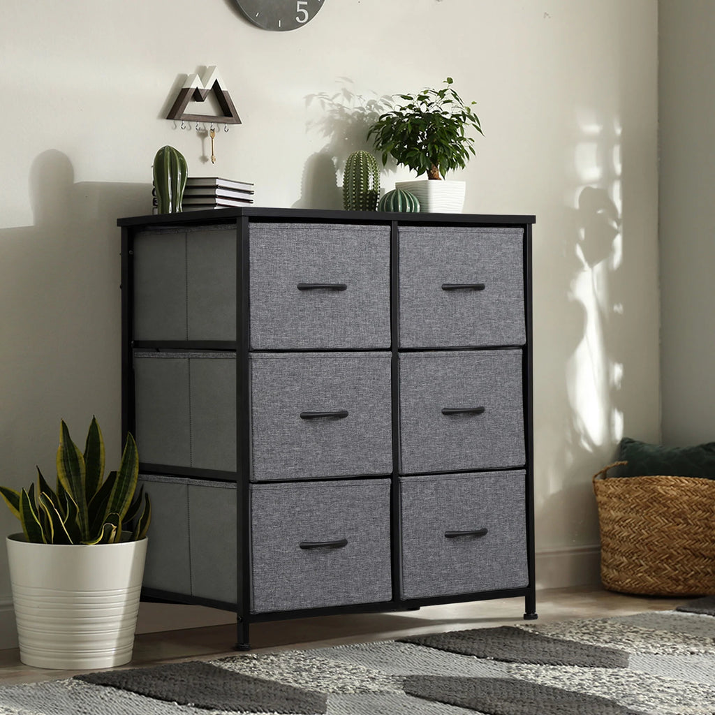 6 Drawer Fabric Storage Dresser W517