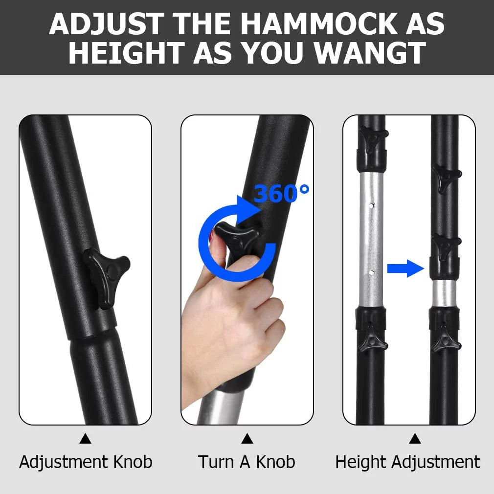 Hammock Stands Solid Steel Black S646