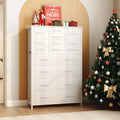 White 18 Drawer Fabric Dresser Z5035