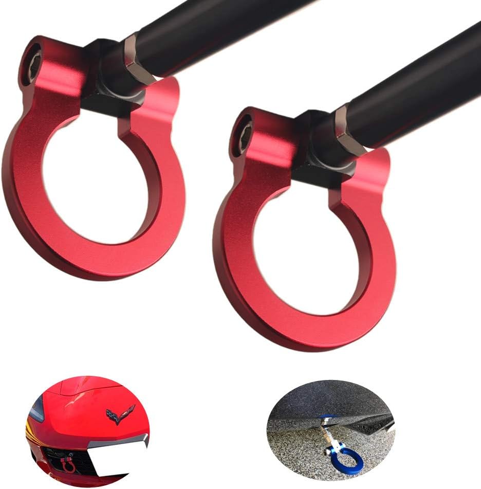 Black Aluminum Tow Hook Pack of 2 Q6638