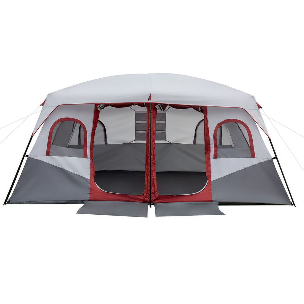 10 Person 2 Room Family Cabin Tent with Storage Pockets P53149