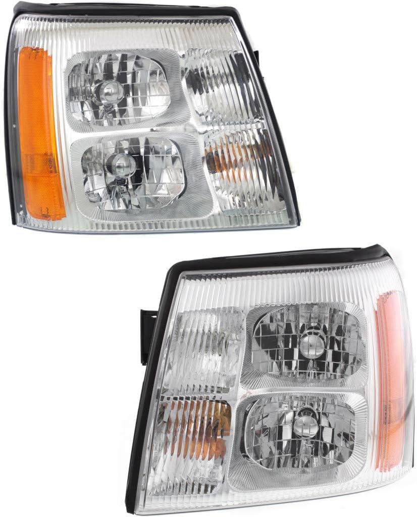 Headlight Assembly for Cadillac Escalade 2002 Pair S631