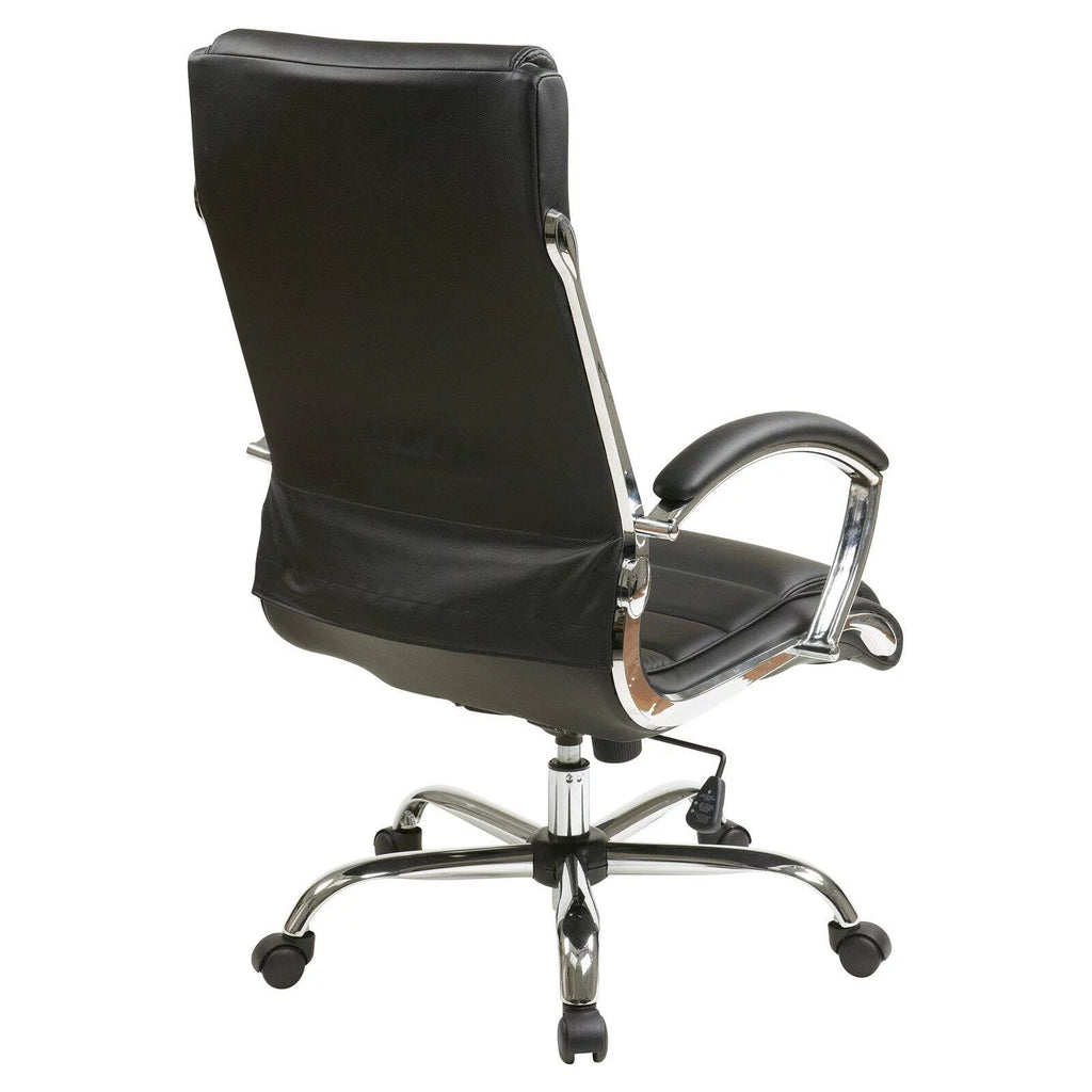 Cream Faux Leather Executive Chair W963