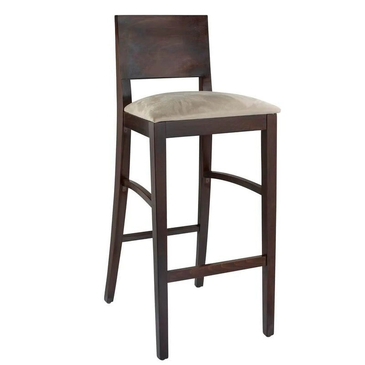 Wood Bar Stool in Dark Mahogany F262