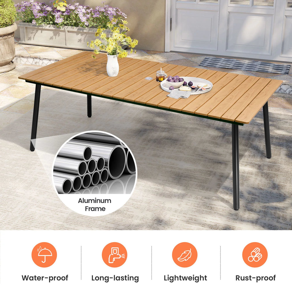 82in Rectangular Dining Table for 6-8 Person, Brown Y9729