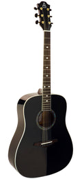 Black Solid Top Dreadnought Steel String Acoustic Guitar K586