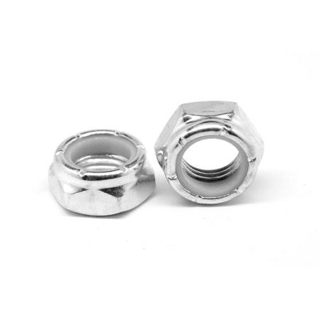 1 1/4 inch-7 Coarse Thread Nyloc Thin Low Carbon Steel Zinc Plated Pk 75 G340