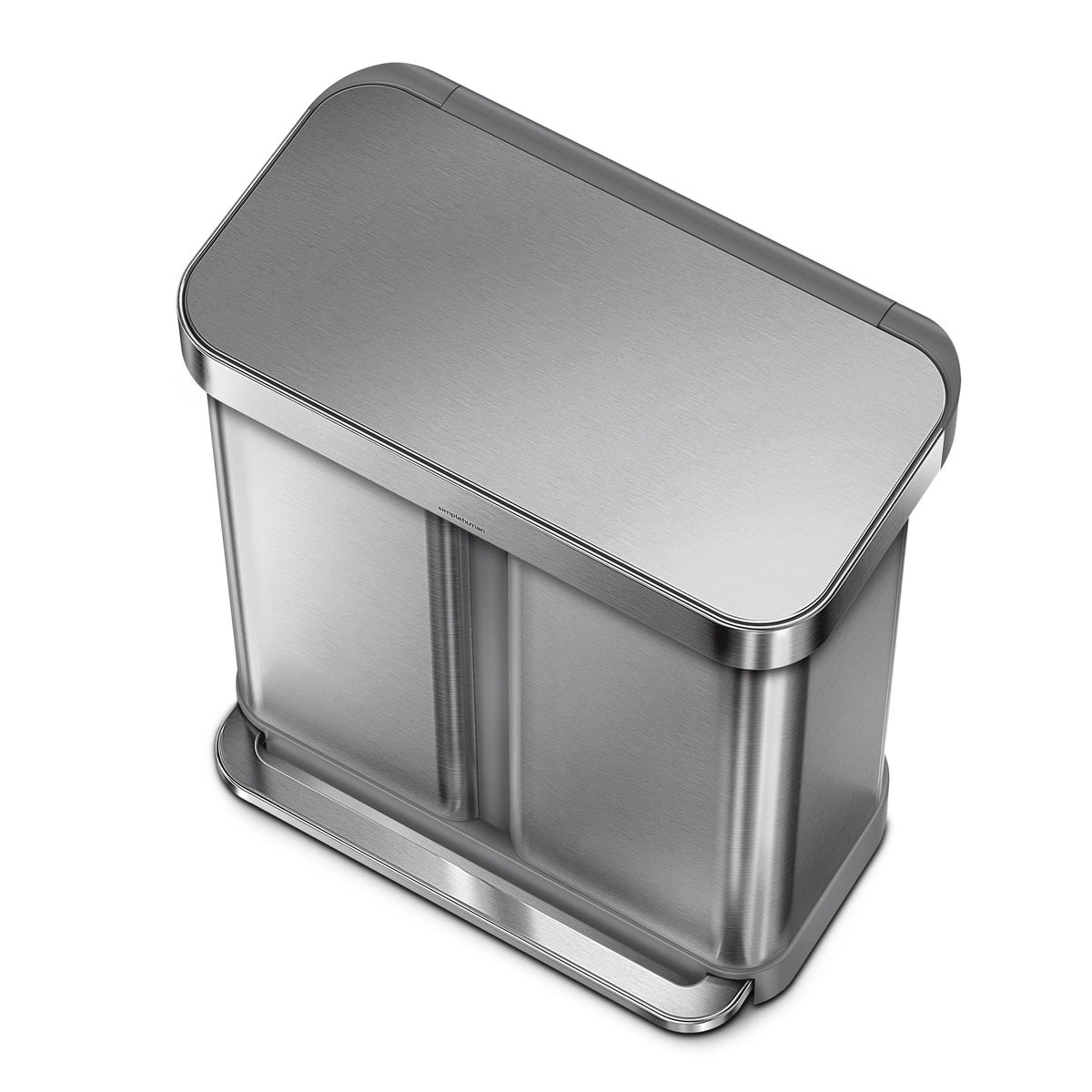 58 Liter Stainless Steel Dual Compartment Step Trash Can Y426
