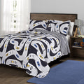 Navy Quilt Set Twin B56735