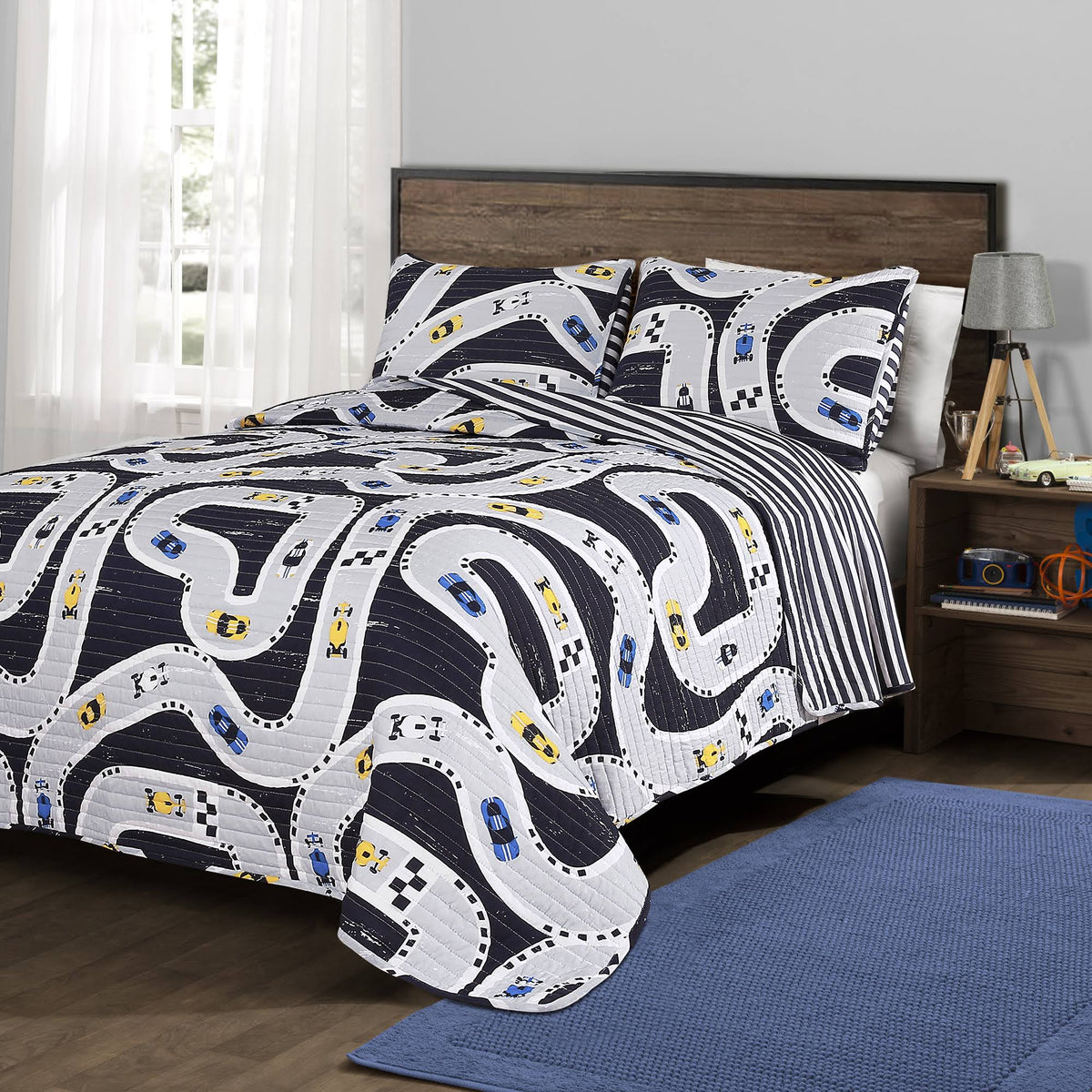 Navy Quilt Set Twin B56735