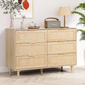 6 Drawer Rattan Wood Dresser N213110