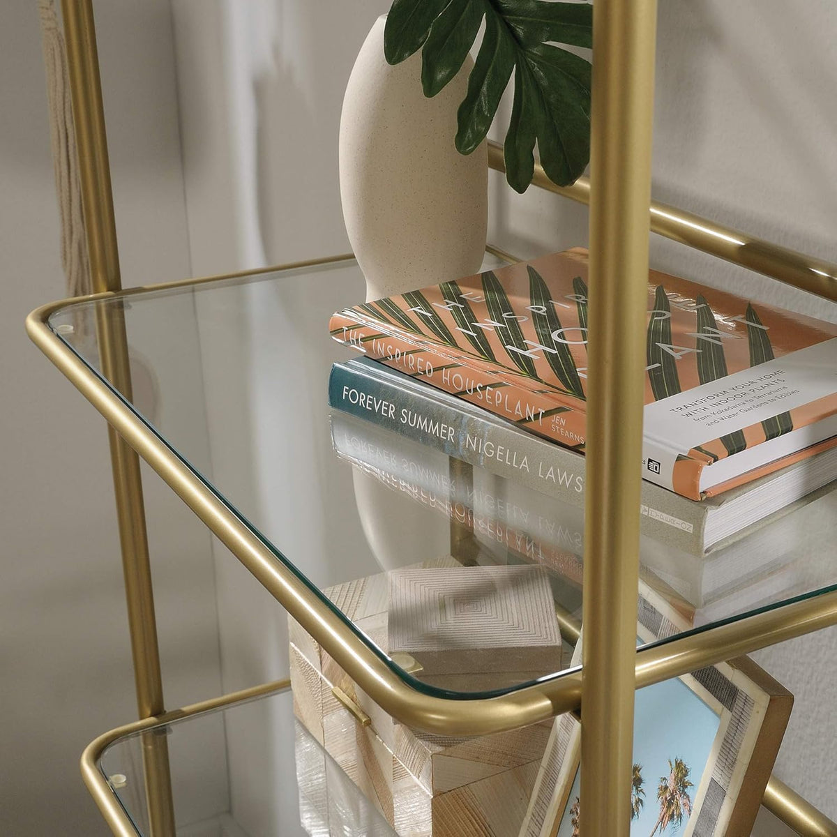 Satin Gold Bookcase U972