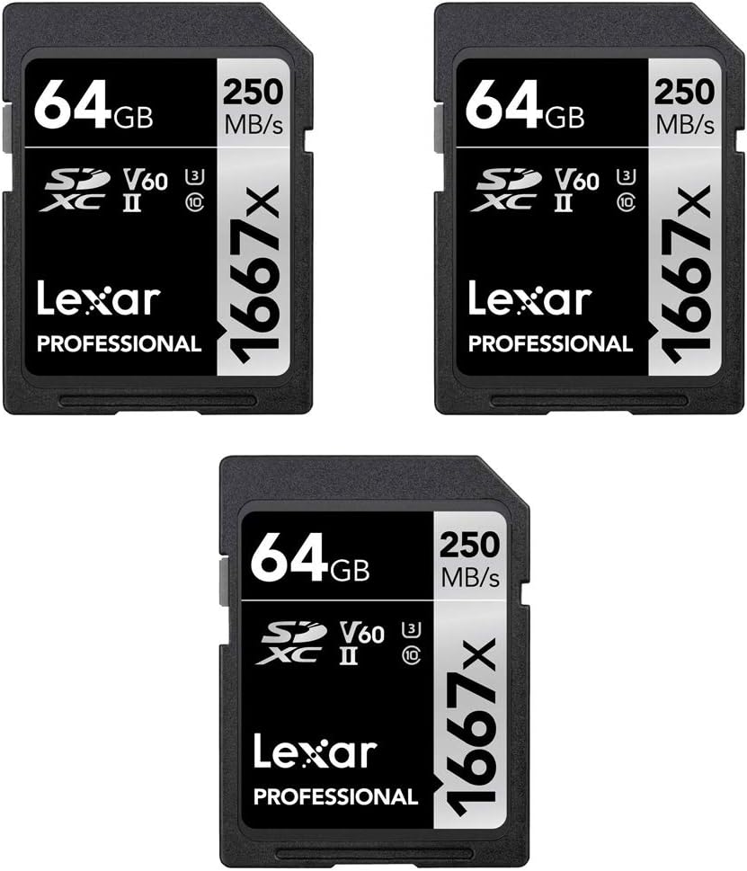 64GB SDHC/SDXC UHS-II Memory Card (3-Pack) F5958
