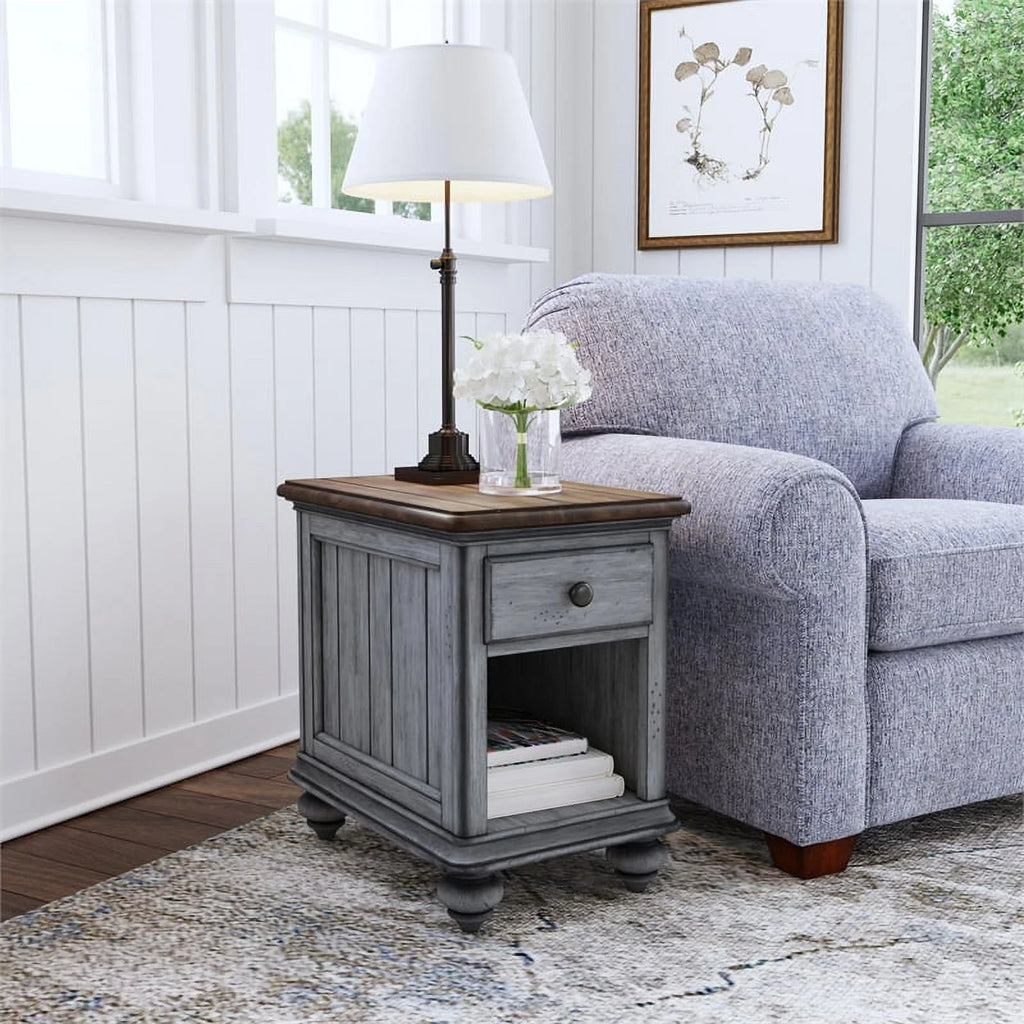 Brown Wood Chairside Table U351091