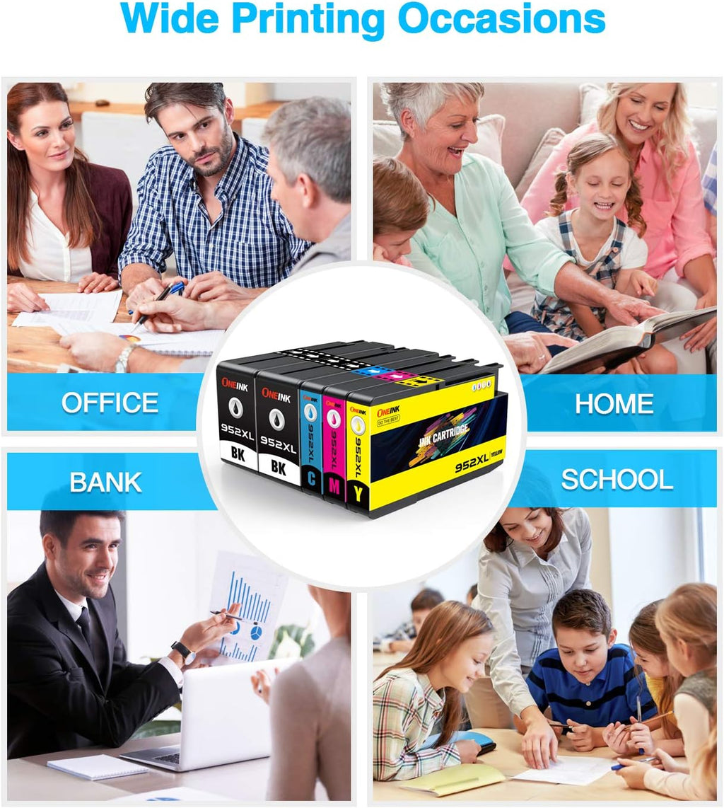 Compatible Ink Cartridge 5 Pack for HP 952XL OfficeJet Pro J6790