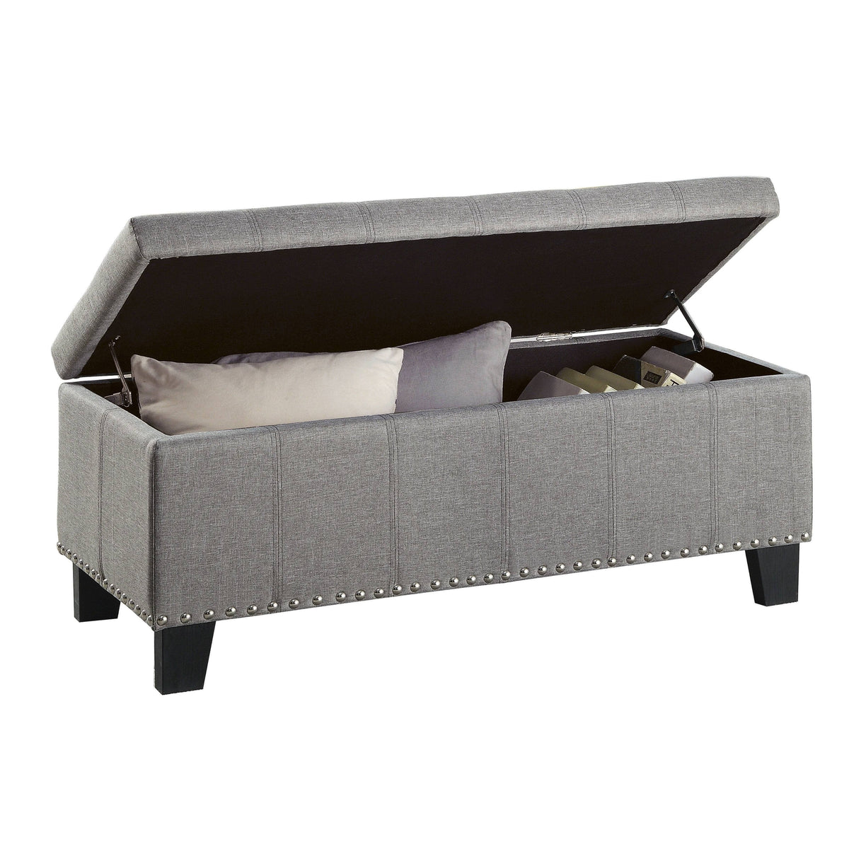 Grey Storage Bench S396