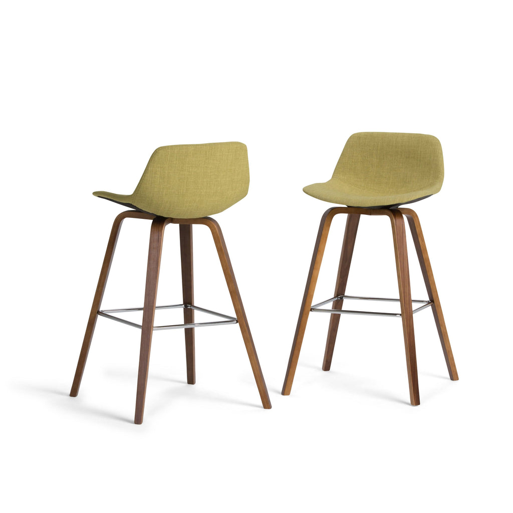 Set of 2 Dark Brown Bentwood Counter Height Barstools E87394