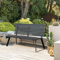 Dark Grey Aluminum Outdoor Bench F48031