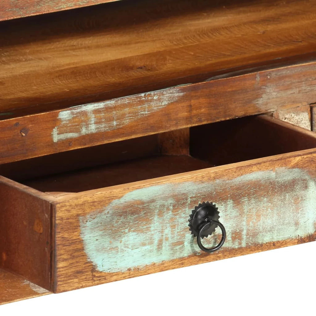 Reclaimed Wood TV Cabinet with 3 Storage Drawers E9149