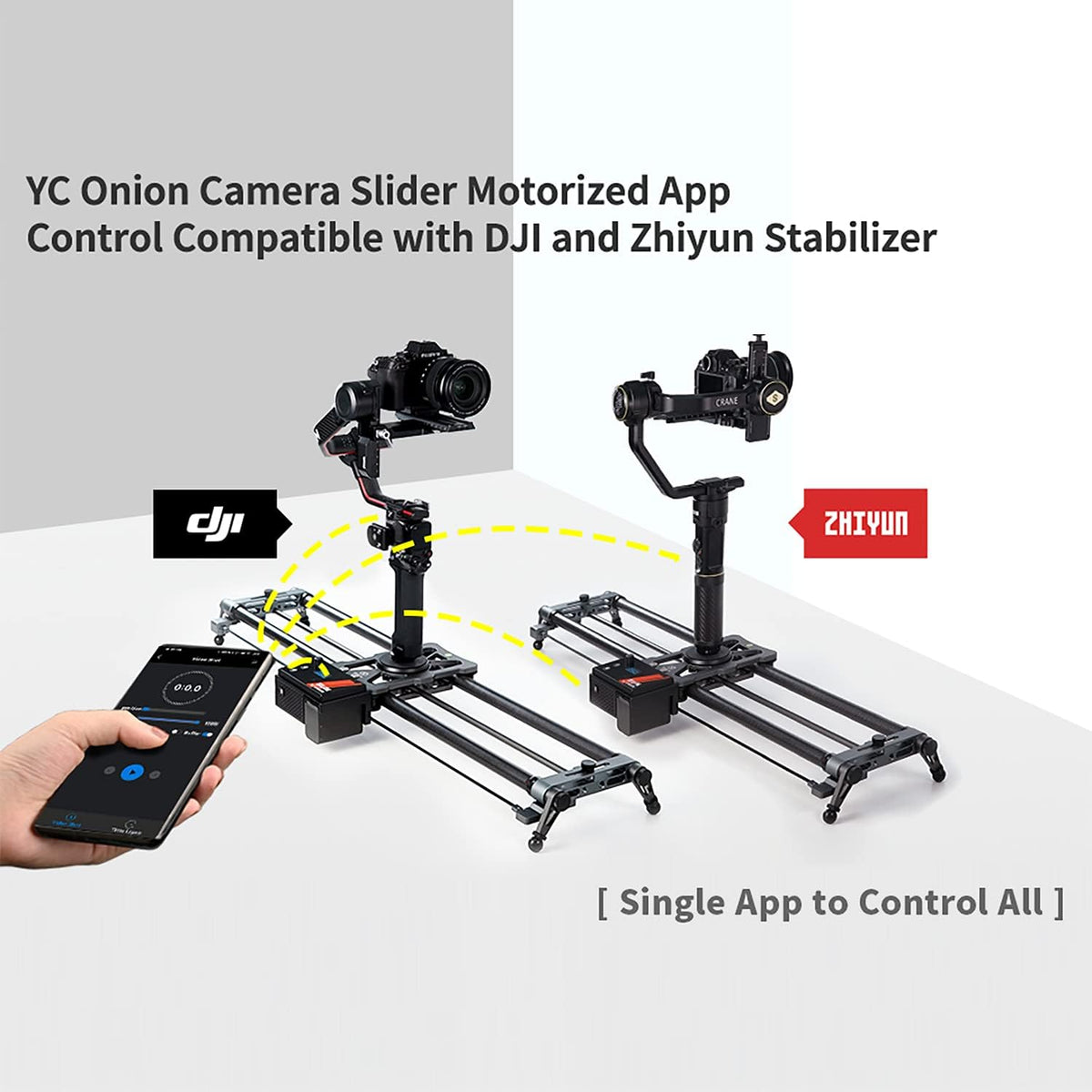 Motorized Camera Slider 100cm/39'' Carbon Fiber with APP Control H696