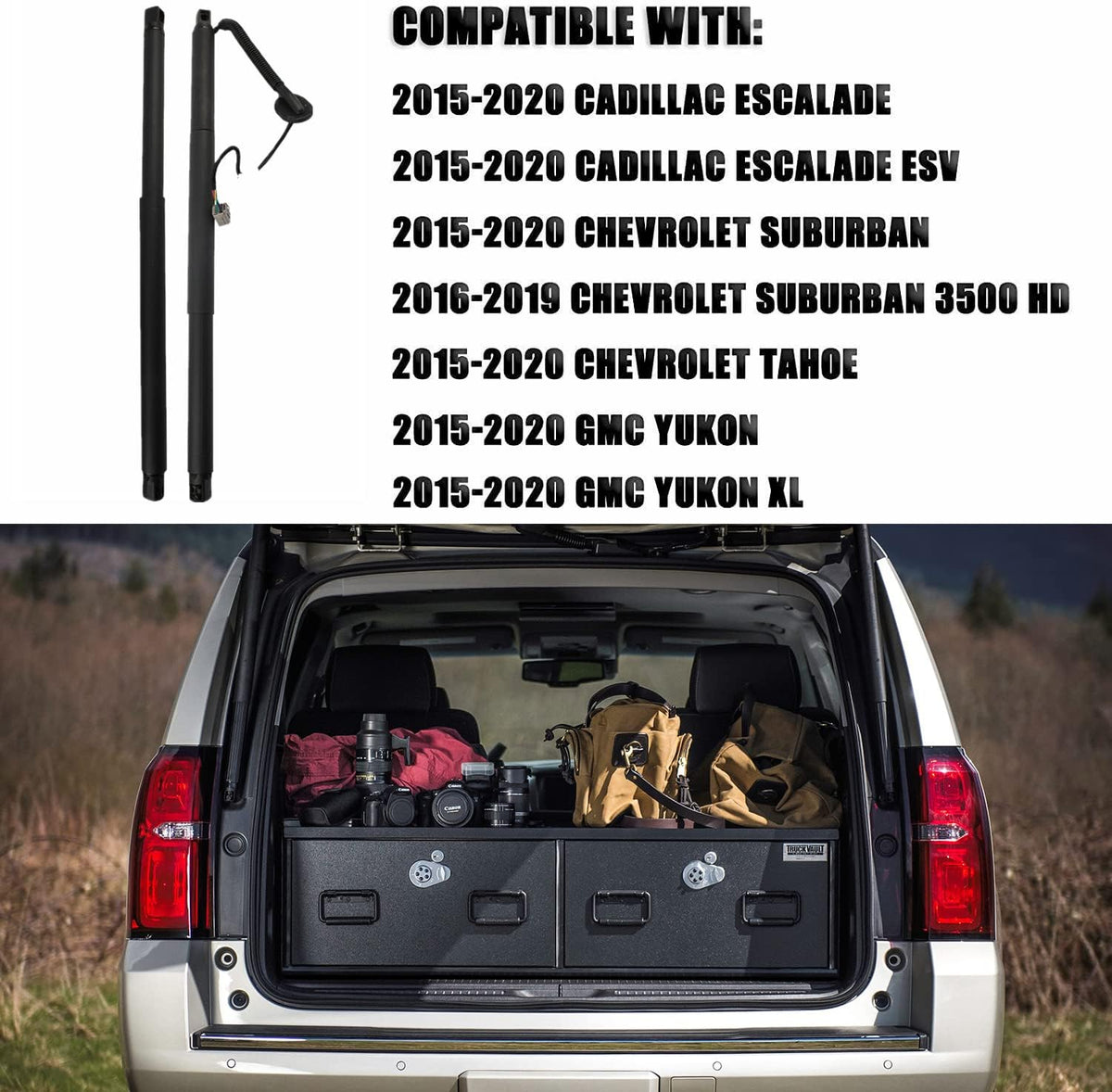 Pair Liftgate Power Lift Support Replacement for Chevy Suburban Tahoe GMC Yukon XL Cadillac Escalade ESV 2015-2019 M323114