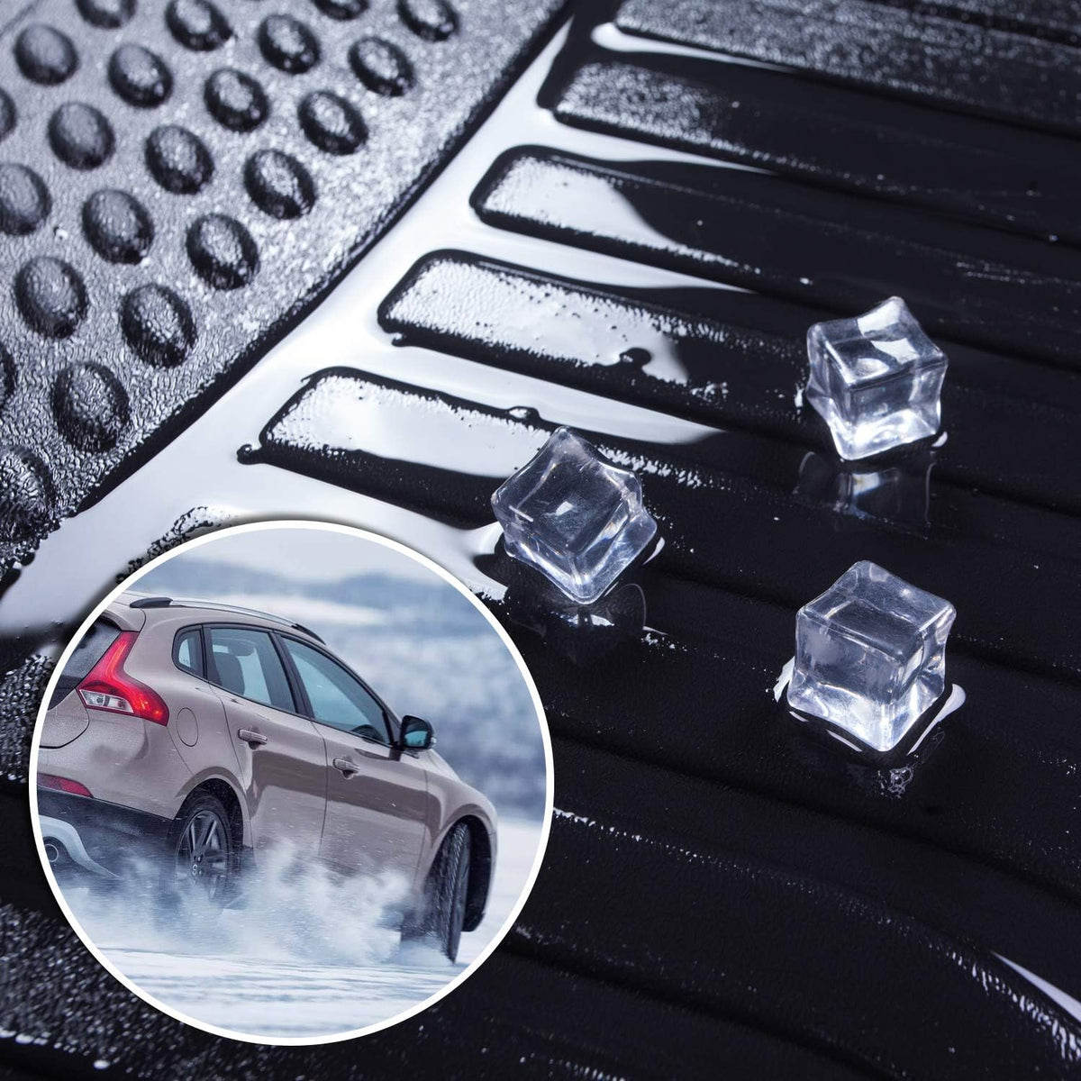 Black Floor Mats Front and Rear Car Carpet N854