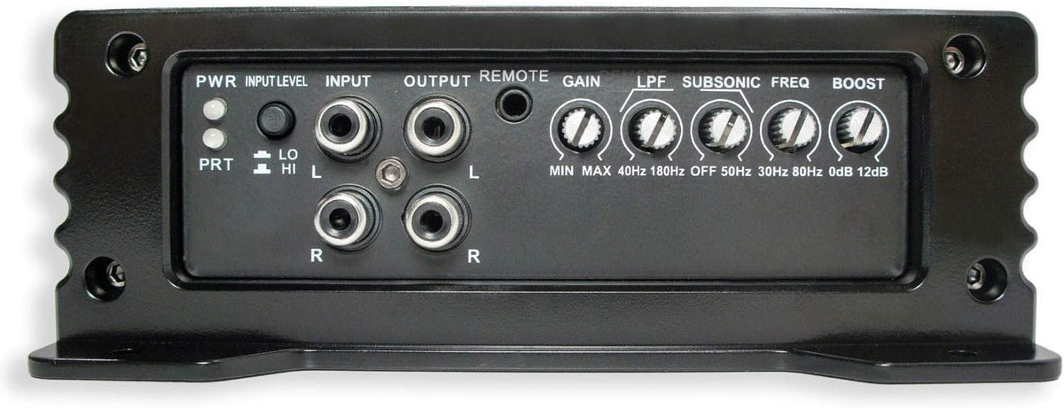 Slotted S Port Single 10 Sub Box & HA-A400.1 Car Stereo Bundle N1436