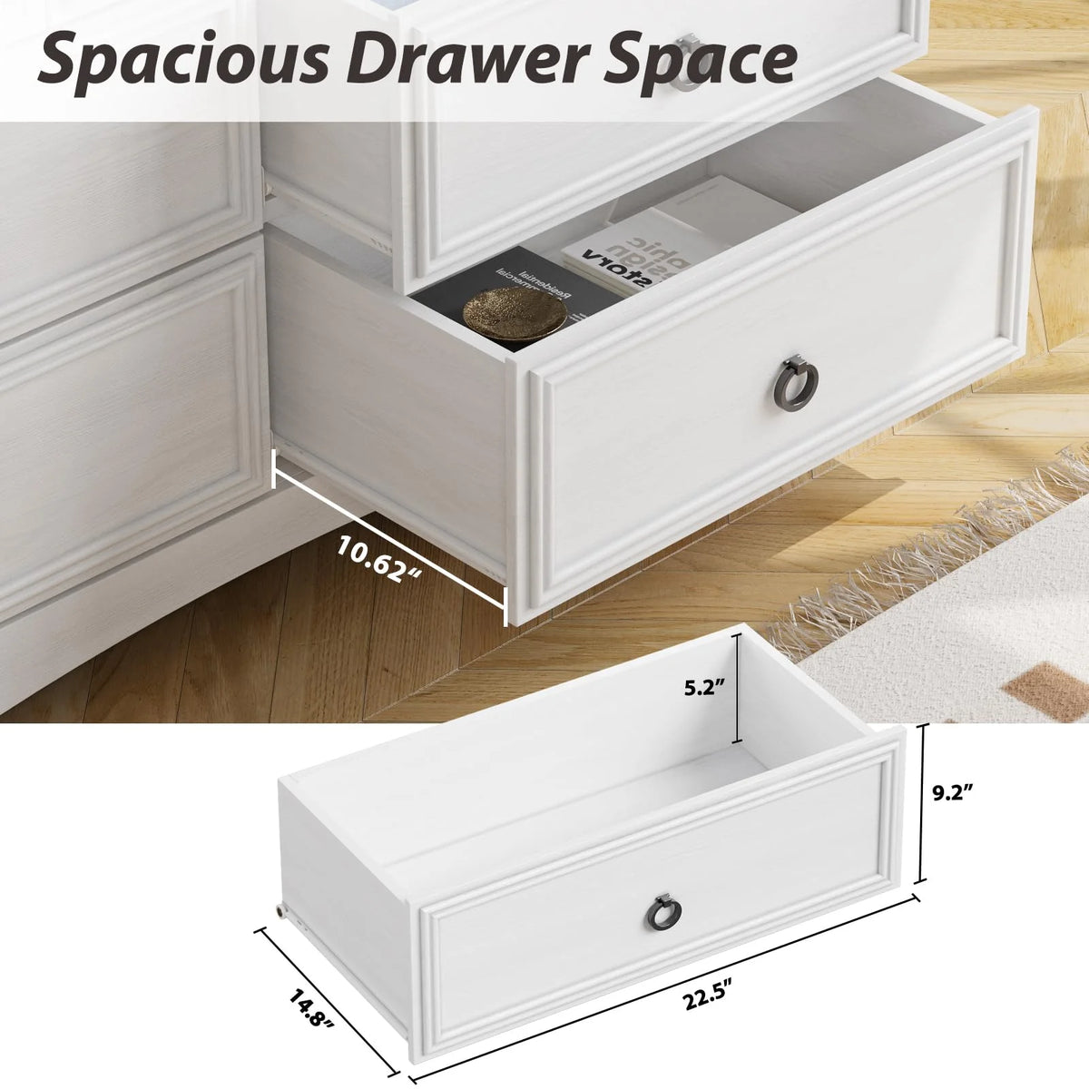 Gray 7 Drawer Wood Dresser M252357