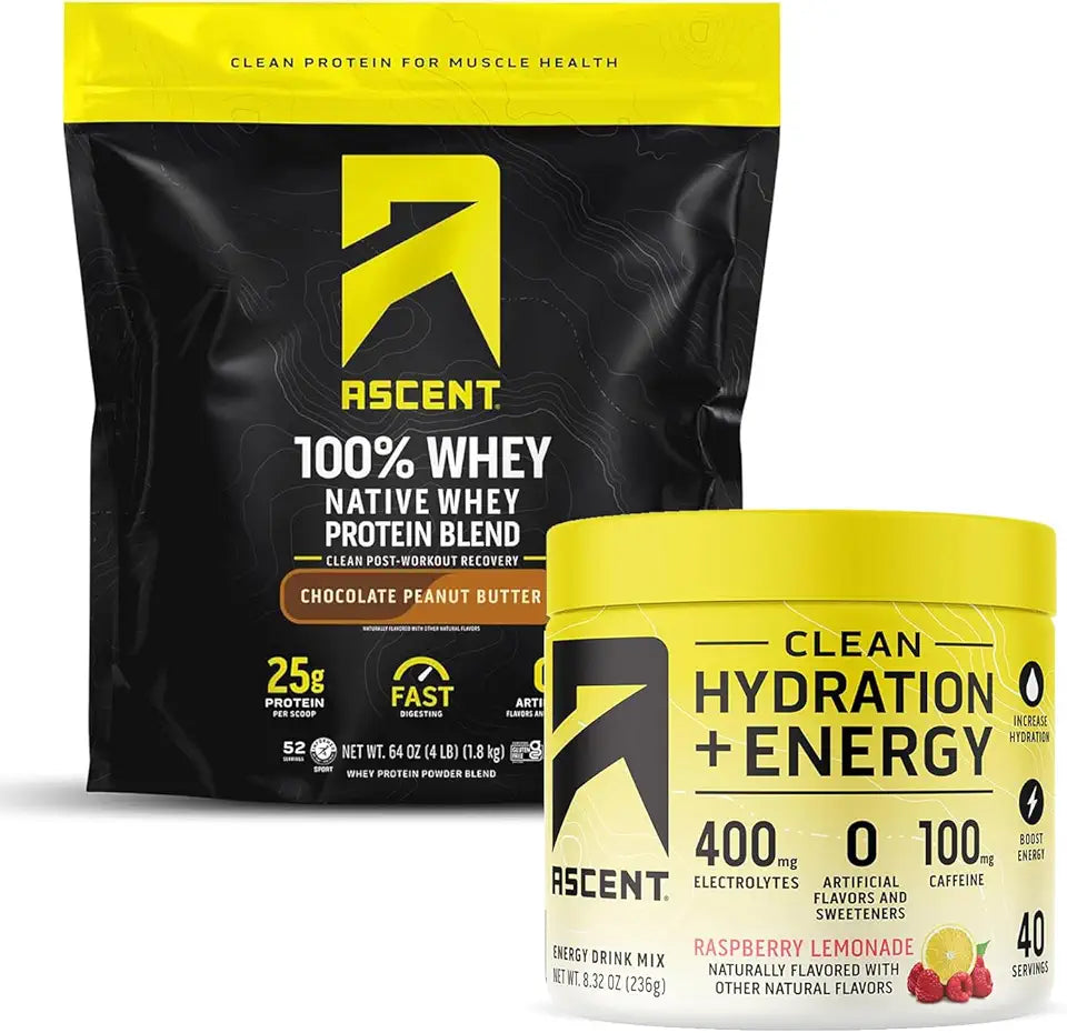 Chocolate Peanut Butter Whey Protein Powder & Raspberry Lemonade Electrolytes J802902