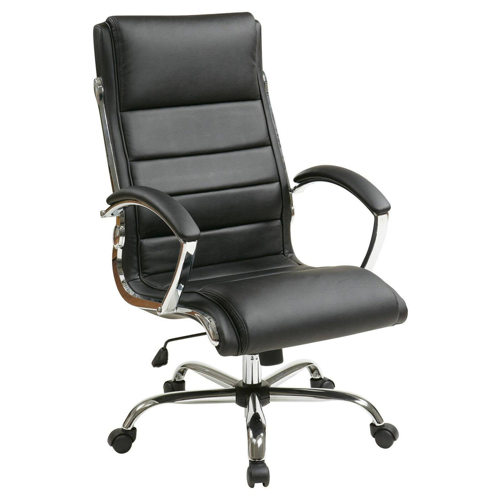 Cream Faux Leather Executive Chair W963