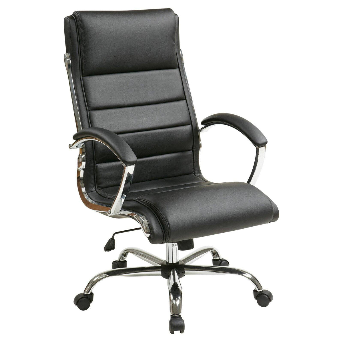 Cream Faux Leather Executive Chair W963