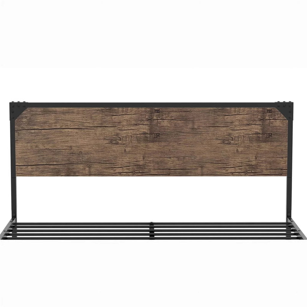 Queen Metal Platform Bed in Brown C875812