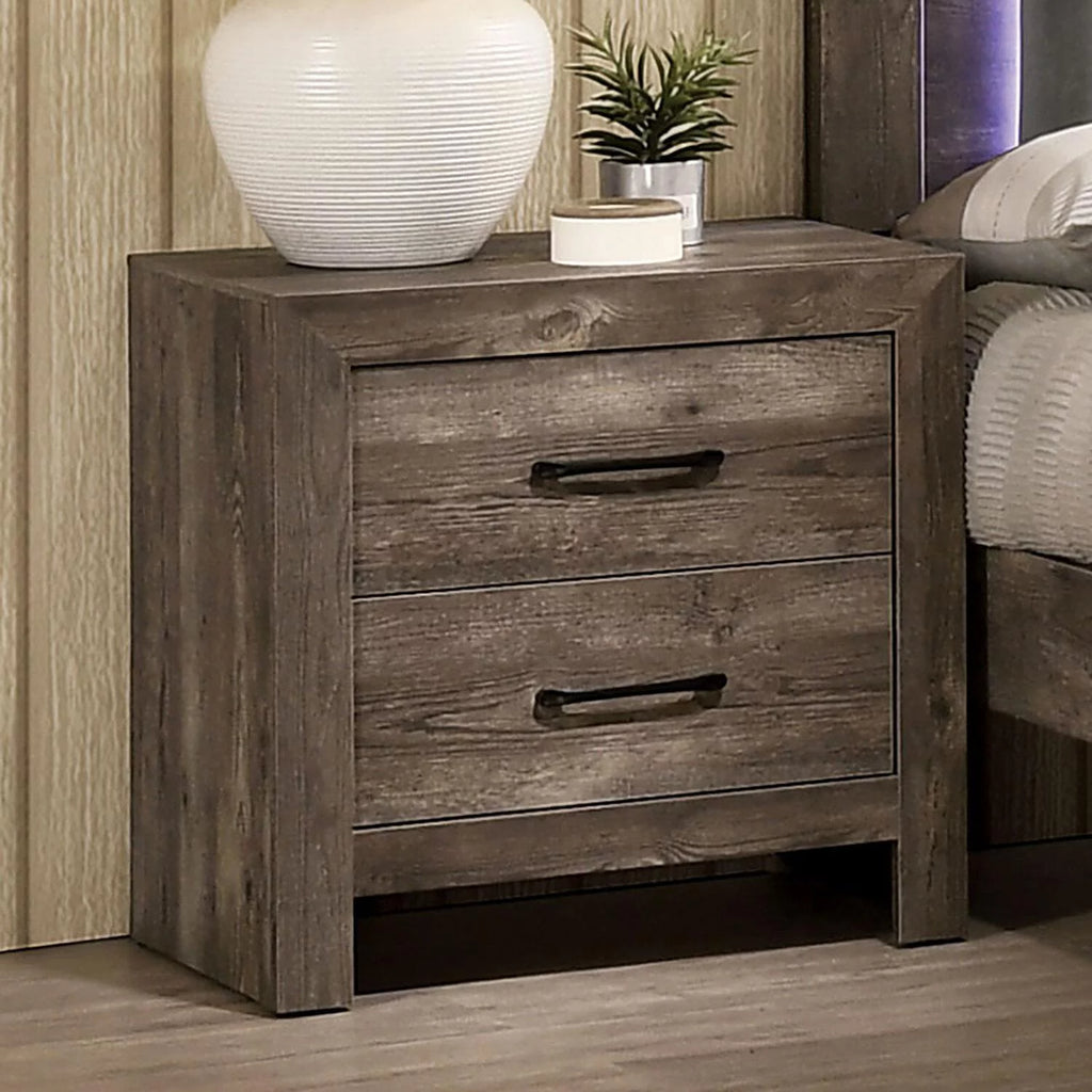 Natural Tone Wood Queen Bedroom Set 5pcs F802