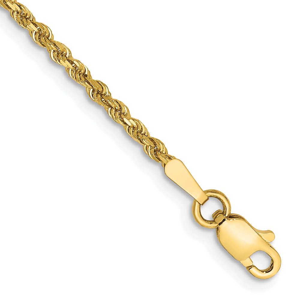 14K 6 inch 1.75mm Diamond-cut Rope Chain with Lobster Clasp B354752