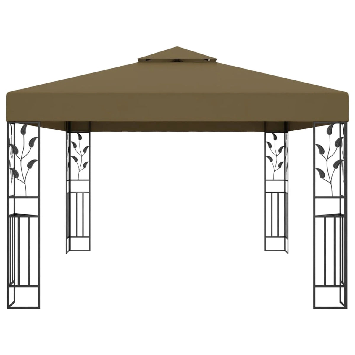 Taupe Outdoor Gazebo Canopy Steel Frame Party Tent 118.1 x 157.5 Inches Z254