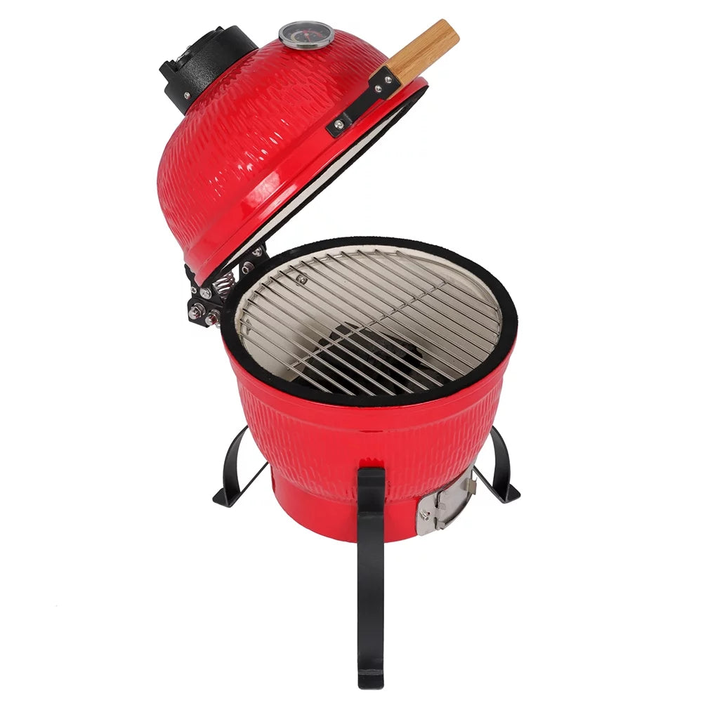 13in Black Ceramic Charcoal Kamado Grill H216