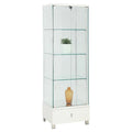 White Steel and Glass Curio Cabinet P44710