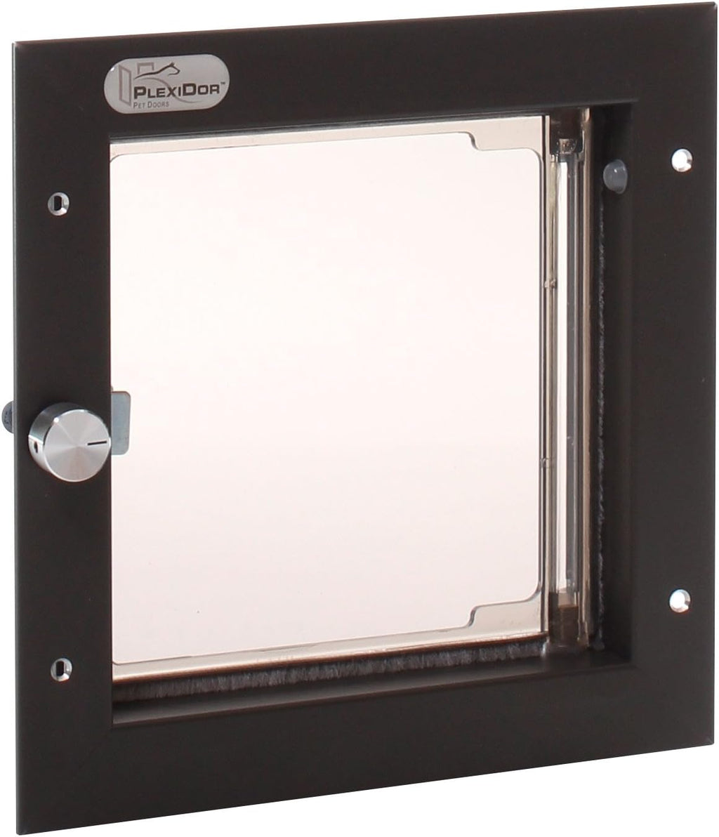 Bronze Small Pet Door with Lock and Key C7383