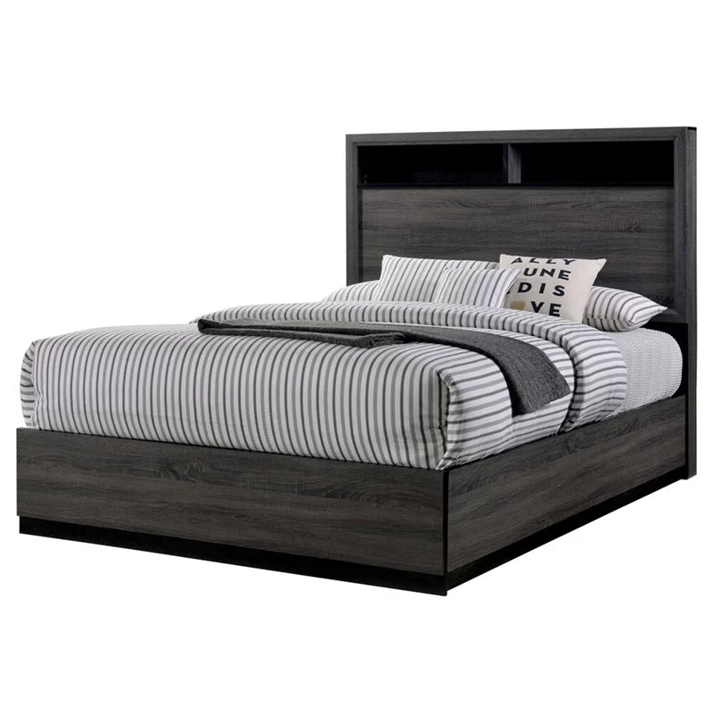Gray Wood 3-Piece Bedroom Set Cal King P561109