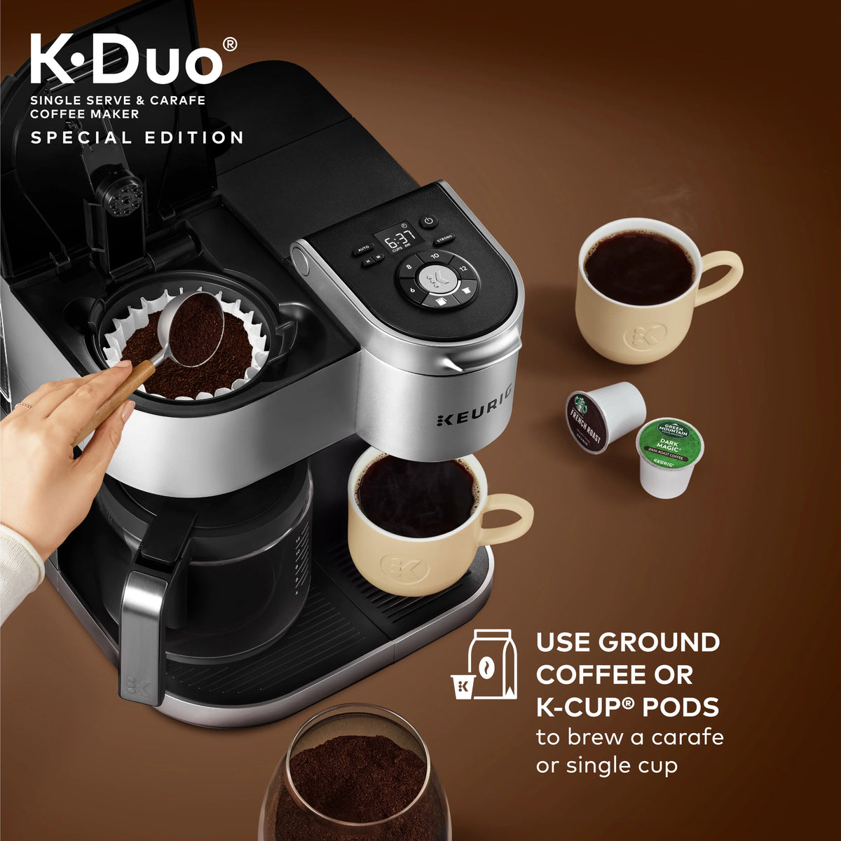 Single Serve K-Cup Pod & Carafe Coffee Maker Q247