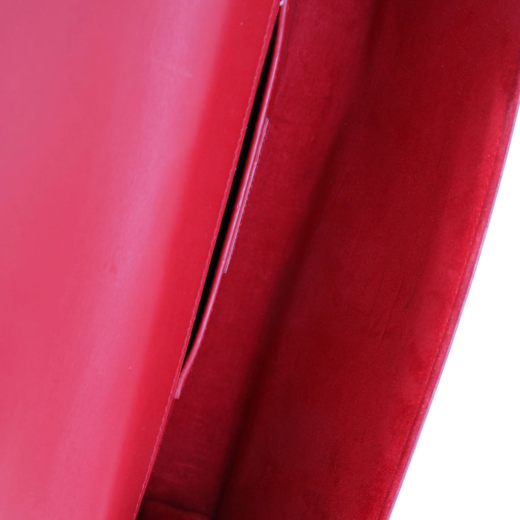 Red Smooth Calfskin Clutch R564