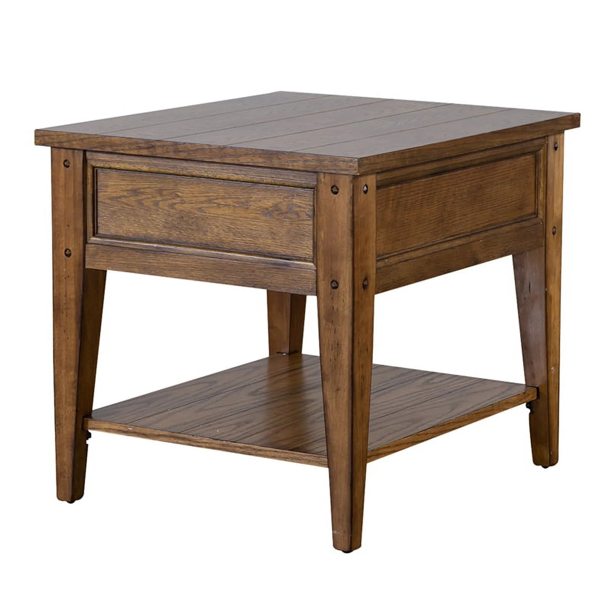 Oak Square End Table Set O8304