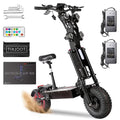 13" Electric Scooter with Seat, 10000W Dual Motor, 75 Miles Range I255