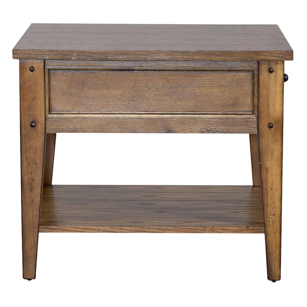 Oak Square End Table Set O8304