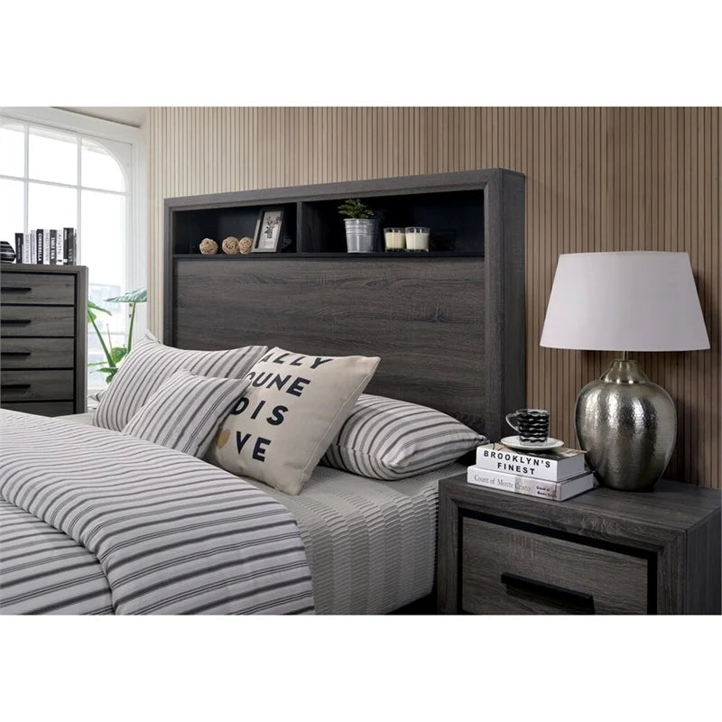 Gray Wood 3-Piece Bedroom Set Cal King P561109