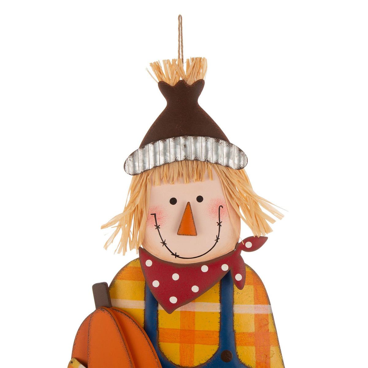 Orange and Blue Scarecrow Yard Stake Sign Decor Q87344