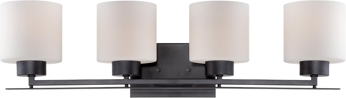 Aged Bronze Three Light Flush Fixture T8634