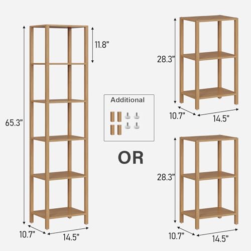 6-Tier Narrow Stackable Bookshelf A417